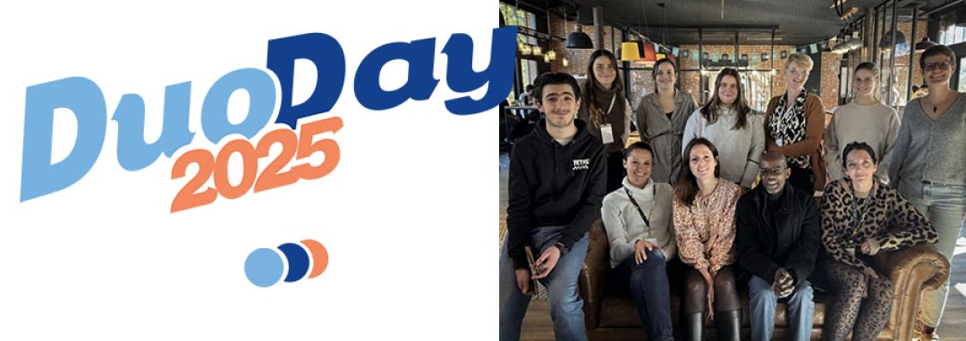 Les jeunes de l'IME et leur DUO qui les ont accompagné au Duoday 2025